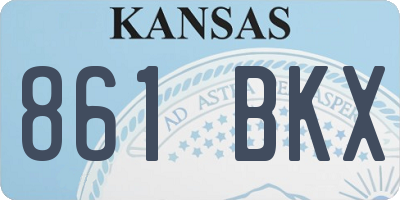 KS license plate 861BKX