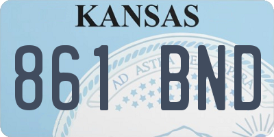 KS license plate 861BND