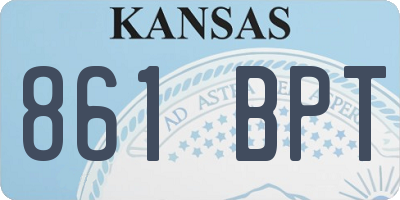KS license plate 861BPT
