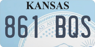 KS license plate 861BQS