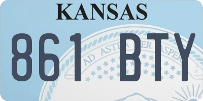 KS license plate 861BTY