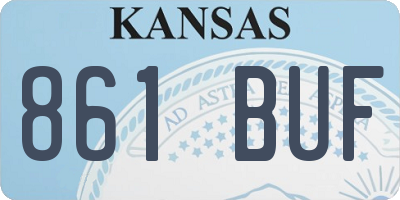 KS license plate 861BUF