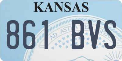KS license plate 861BVS