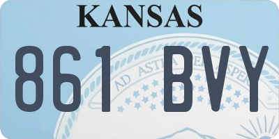 KS license plate 861BVY