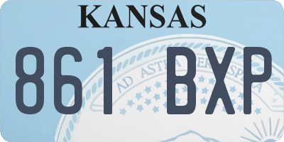 KS license plate 861BXP