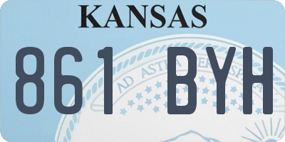 KS license plate 861BYH