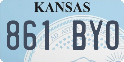 KS license plate 861BYO