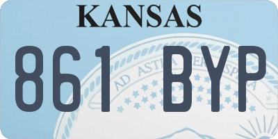 KS license plate 861BYP