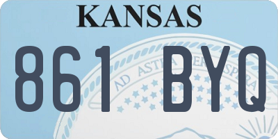 KS license plate 861BYQ