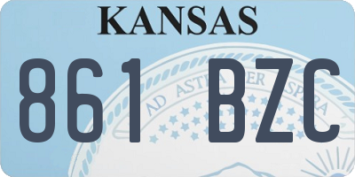 KS license plate 861BZC