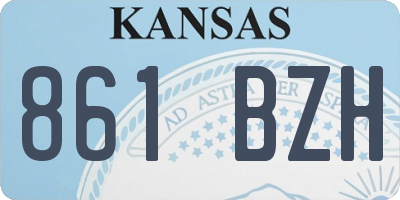 KS license plate 861BZH