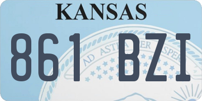 KS license plate 861BZI