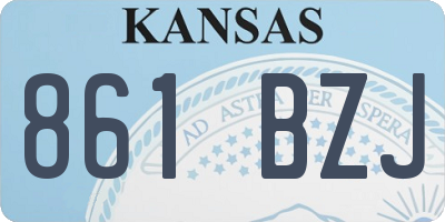 KS license plate 861BZJ