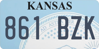 KS license plate 861BZK
