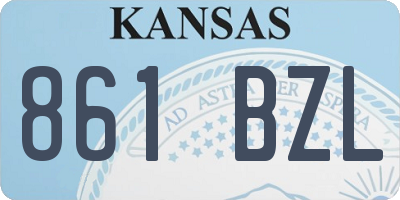 KS license plate 861BZL