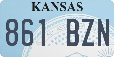 KS license plate 861BZN
