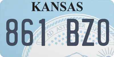KS license plate 861BZO