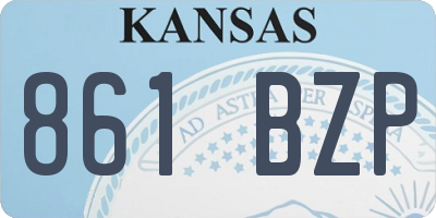 KS license plate 861BZP