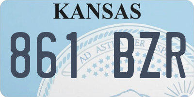 KS license plate 861BZR
