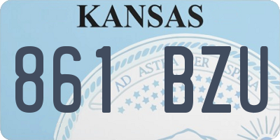 KS license plate 861BZU