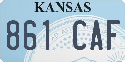 KS license plate 861CAF