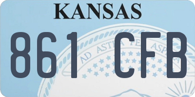 KS license plate 861CFB