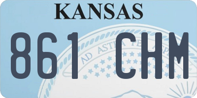 KS license plate 861CHM