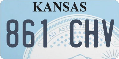 KS license plate 861CHV