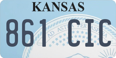 KS license plate 861CIC