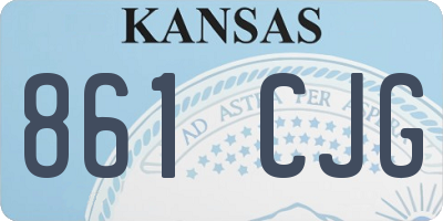 KS license plate 861CJG