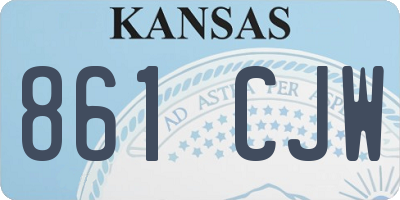 KS license plate 861CJW