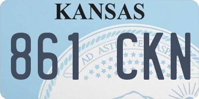 KS license plate 861CKN