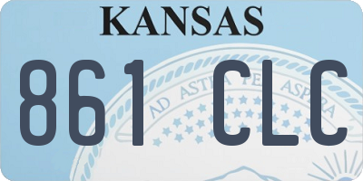 KS license plate 861CLC