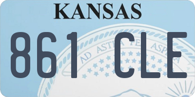 KS license plate 861CLE