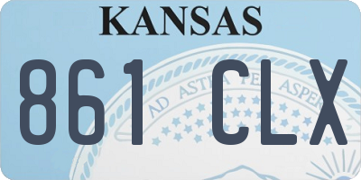 KS license plate 861CLX