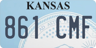 KS license plate 861CMF