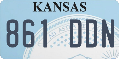KS license plate 861DDN