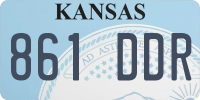 KS license plate 861DDR