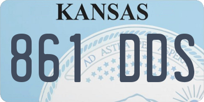 KS license plate 861DDS