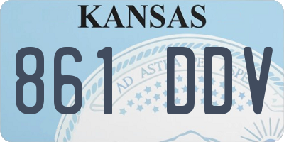 KS license plate 861DDV