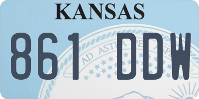 KS license plate 861DDW