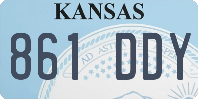 KS license plate 861DDY