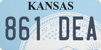 KS license plate 861DEA