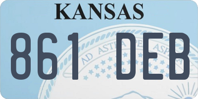 KS license plate 861DEB