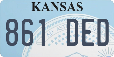 KS license plate 861DED