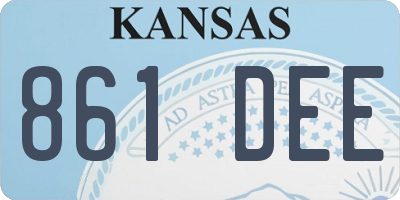 KS license plate 861DEE