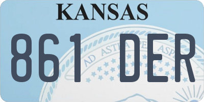 KS license plate 861DER