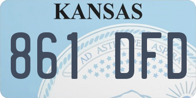 KS license plate 861DFD