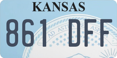 KS license plate 861DFF