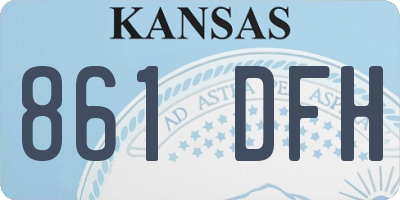 KS license plate 861DFH